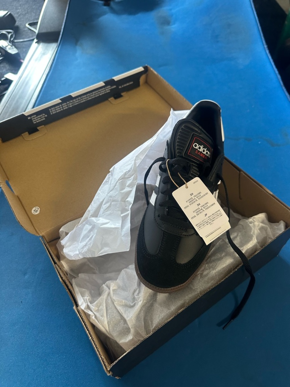 NWT Adidas Samba Classic Black with White Stripes Sneakers